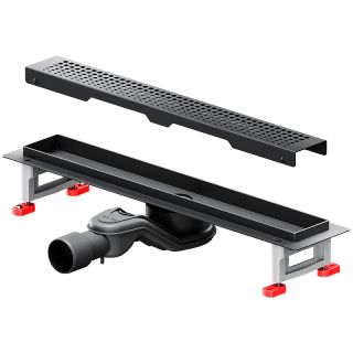 Душевой лоток AM.PM MasterFlow 50 W01SC-P11-050-01BM с Черной матовой решеткой Cut Gradient